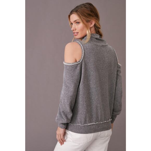 Anthropologie T.La Open-Shoulder Sweatshirt - XL - New - Picture 2 of 5